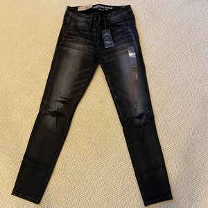 Black Distressed Skinny Jeans